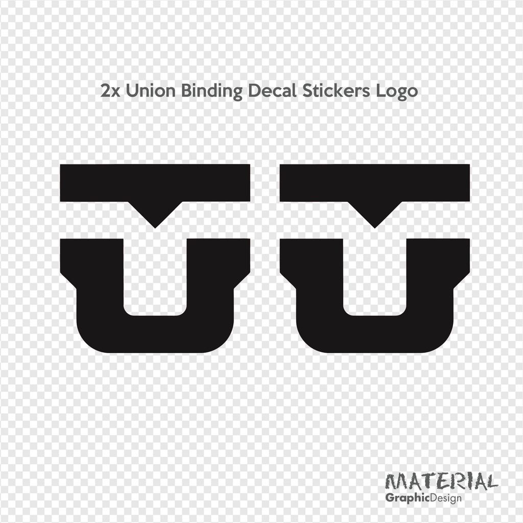 2x Union Bindings logo Sticker Decal Car Van Window Skate Vinyl surf